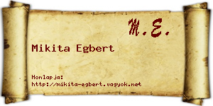 Mikita Egbert névjegykártya